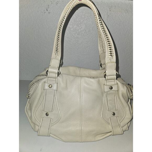 Cole Haan Leather Satchel Handbag Cream 15x8 - Picture 3 of 13
